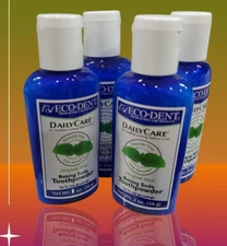4 Pack Eco-Dent  Daily Care Baking Soda ToothPowder Original Mint  (2 Oz Each )