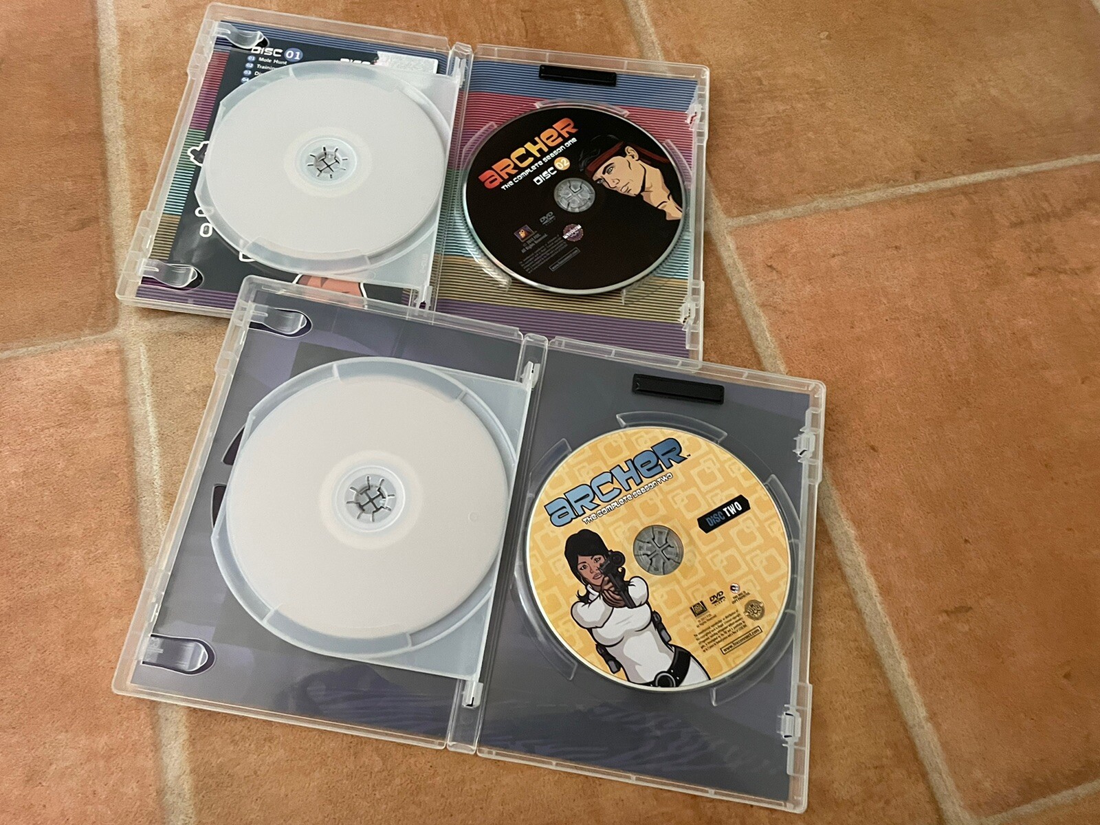 Archer DVD Seasons 1 & 2 Complete Spy Espionage 4 Discs