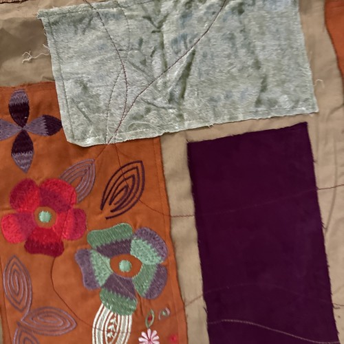 Pier 1 Imports Boho Fringe Patchwork Throw Embroidered Beaded Appliquéd 60x50 - Picture 4 of 9