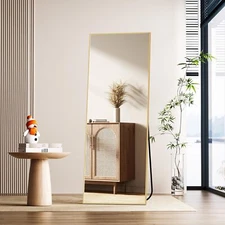 59"x16 Full-length Floor Mirror Large Wall Bedroom Stand Alloy Frame Mirrors