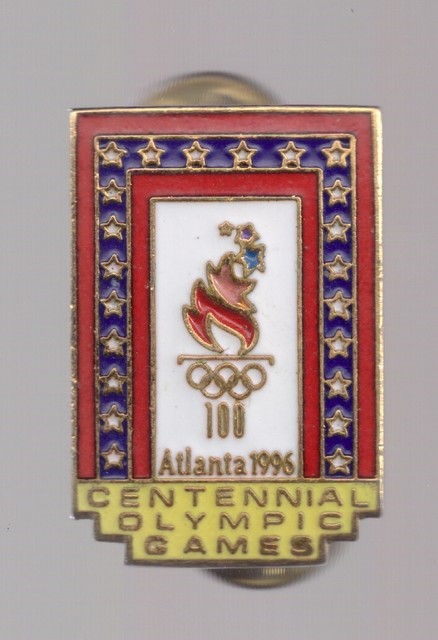 1996 Atlanta Centennial Olympic Games Pin Red White Blue 1996 Atlanta Centennial Olympic Games Pin Red White Blue