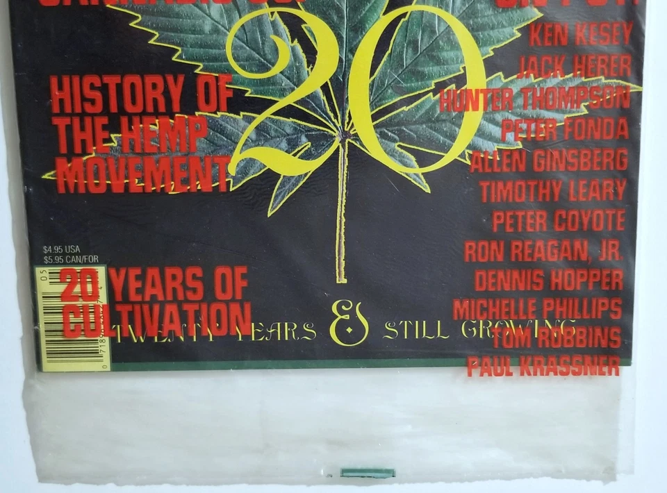 HIGH TIMES SEALED MAGAZINE 6TH CANNABIS CUP 20TH ANNIVERSARY HIPPIE ZINE PRINT - Image 4 of 4