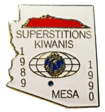 Kiwanis International SUPERSTITIONS 1989-1990 Mesa Arizona Lapel Pin
