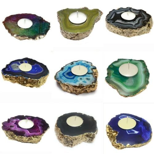 Candelabros Handmade Art Deco de piedra y accesorios