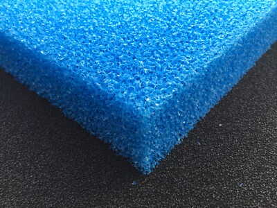 1B-Ware - Filterschaum Filtermatte Filterschwamm blau ca. 50x50x5 cm PPI 10 grob