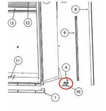 Norcold 618796 Lower/ Upper Hinge Top Left Hand/Bottom Right   *NO LONGER MADE*