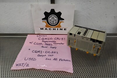Omron CQM1H-CPU51 Programmable Controller & CQM1-PA203 & CQM1-OC221 See All Pics