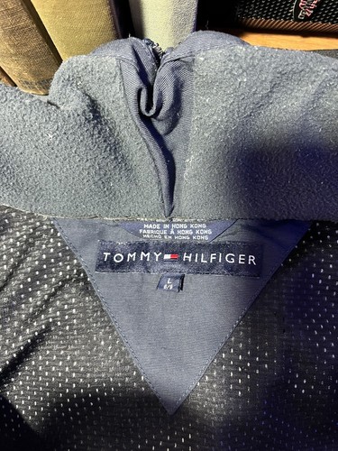 Tommy Hilfiger Jacket Coat Logo Size Large (L) Ski Winter Cold Navy - Picture 9 of 9