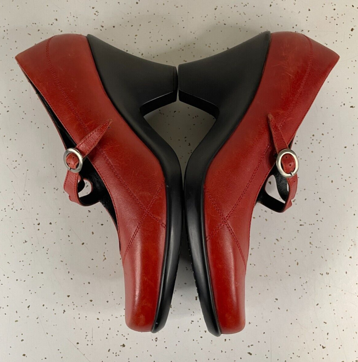 Women's Dromedaris Red Leather Mary Jane heels ~ … - image 7