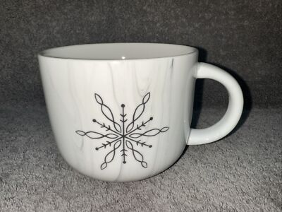 Place & Time Ceramic Marbled Snowflake Coffee Mug JOANN