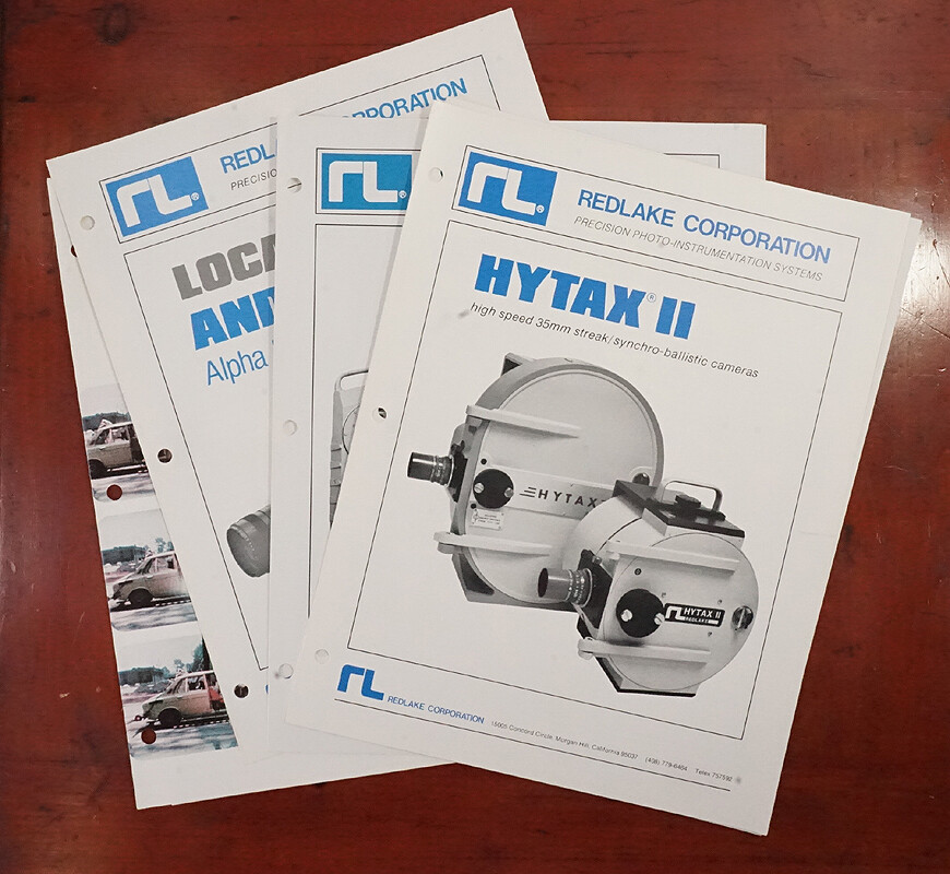 みんと RED LAKE SALES BROCHURES FOR HYCAM II, FASTAX II, HYTAX II