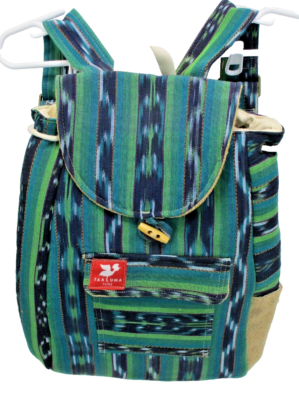 Talula Tote Backpack - Guatemalan hand woven textile bag  display picture 1