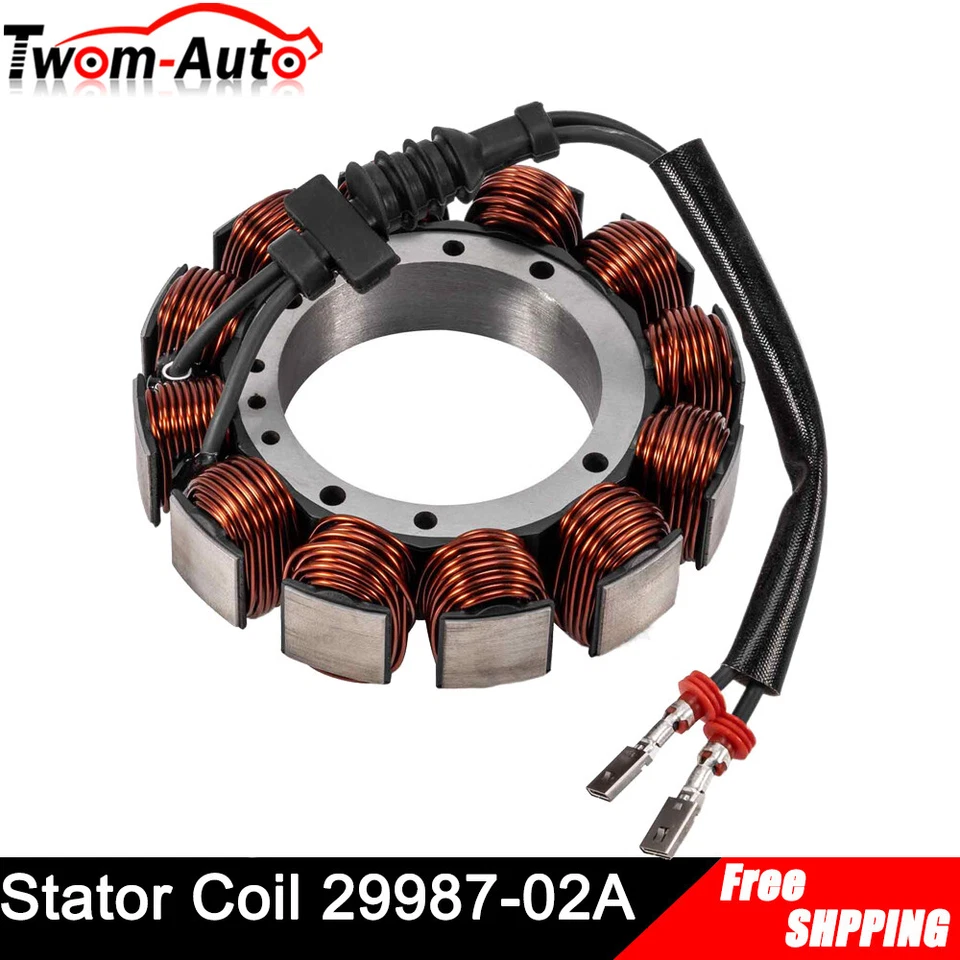 Bobina de estator generador magnético 45 amperios para Harley Road King Electra Glide 2002-2005 Foto 2 de 4