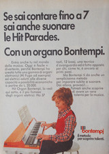 Advertising Ritaglio Italia 1975 ORGANO BONTEMPI HIT PARADES