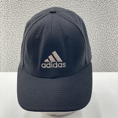 Adidas A-Flex Baseball Hat Men One Size Black Textured White