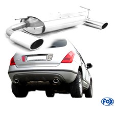 FOX Edelstahl Endschalldämpfer re li je 1x140x90mm für Nissan Murano Z50 3.5l