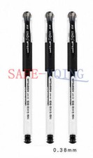 3PCS New Uni-Ball Signo UM-151 0.38MM BLACK roller ball pen