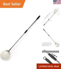Turning Pizza Peel for Brick Oven,9" Stainless Steel Small Round Perforated P...