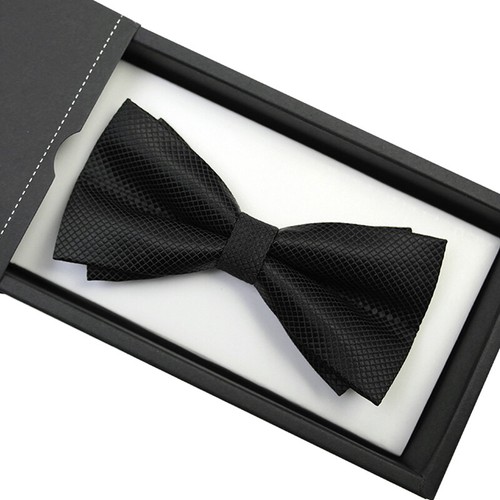 Men Formal Tuxedo Wedding Bow Tie Adjustable Length Pre Tied Bowties - Picture 8 of 9