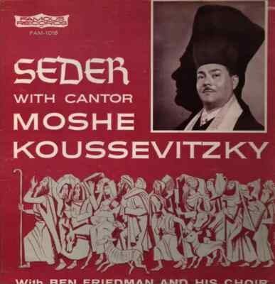 LP Moshe Koussevitzky With Ben Friedman And His Choir Seder NEAR MINT Famous