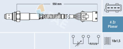 FAE 77411 Lambda Sensor for PORSCHE