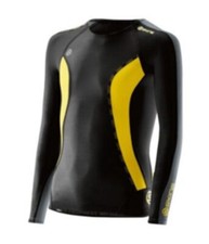 GREAT BARGAIN | Skins Dnamic Youth Compression Long Sleeve Top (Black/Citron)