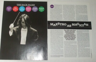 Kent Nagano FULL PAGED magazine CELEBRITY CLIPPINGS photos article
