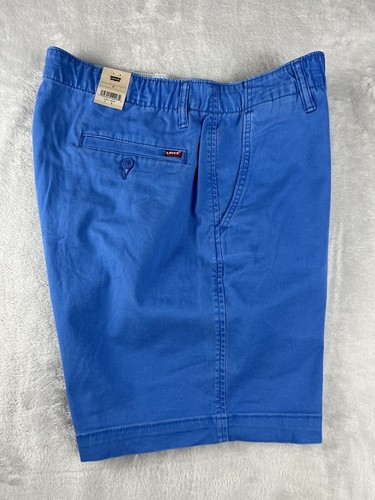 LEVI'S Men's Chino Medium XX EZ Stretch Drawstring Twill Casual Blue Short 34x8" - Picture 19 of 20