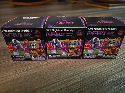Lot Of 3 Five Nights At Freddy s FNAF Security Breach Craftables Series #2.
