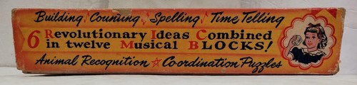 Vintage Educational JINGLE BLOCKS Jingle Joy Toys 1947 Used - Picture 3 of 9