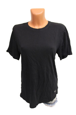 Only & Sons Shirt M 38/40 langes T-Shirt kurzam Damen Basic Kurzarmshirt schwarz