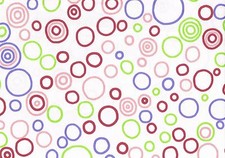 Designer Fabric Multi Colored Circles Cotton Drapery Upholstery