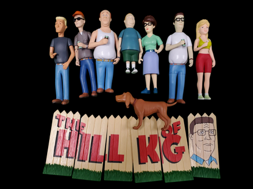 2002 Toycom King of the Hill Set 8 Figuren Lot Vintage lose selten Mike Judge