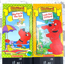 Clifford the Big Red Dog VHS VCR Video Tape Lot Bundle Look Out Big Fun In Sun
