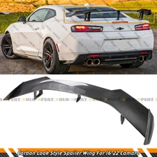 CARBON FIBER LOOK ZL1 1LE STYLE TRUNK SPOILER WING FOR 2016-2024 CHEVY CAMARO RS