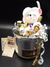 Annalee 7" Celebrate Millenium 2000 Mouse in Champagne bucket NEW w/tags 