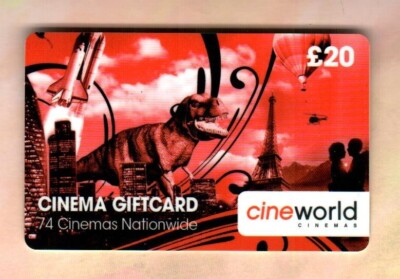 CINEWORLD ( UK ) Space Shuttle, Dinosaur ( 2009 ) Gift Card ( $0 - NO VALUE )
