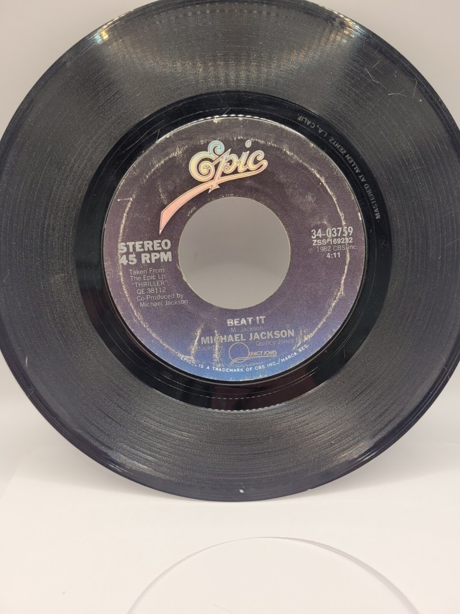 Michael jackson Beat it/Get on the floor 45 vinyl record | eBay