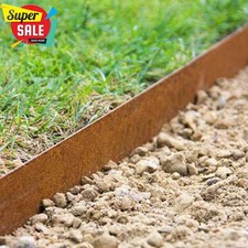 5M x 20CM Metal Garden Edging Corten Steel Lawn Edging Border Flexible Grass UK