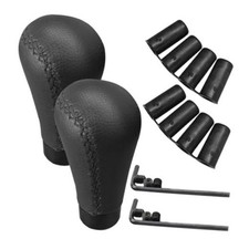 5 Speed Shifter Knobs Leather Car Gear Shift Knob Black2pcs - 2pcs-black
