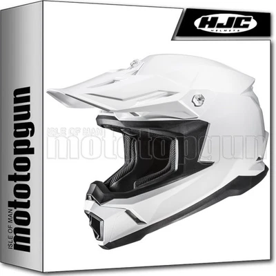 CASQUE OFF-ROAD POUR MOTO HJC C50 BLANC PERLÉ S - Photo 1/4