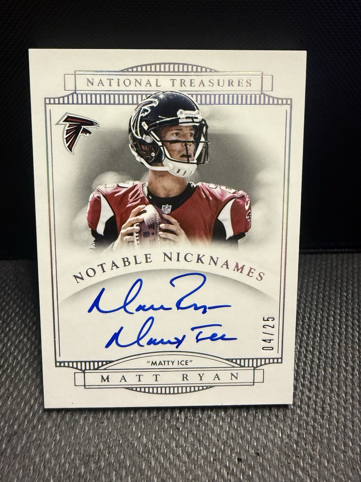 Panini 2014 National Treasures Notable Nicknames Matt Ryan #NN-17 Auto /25 view 1