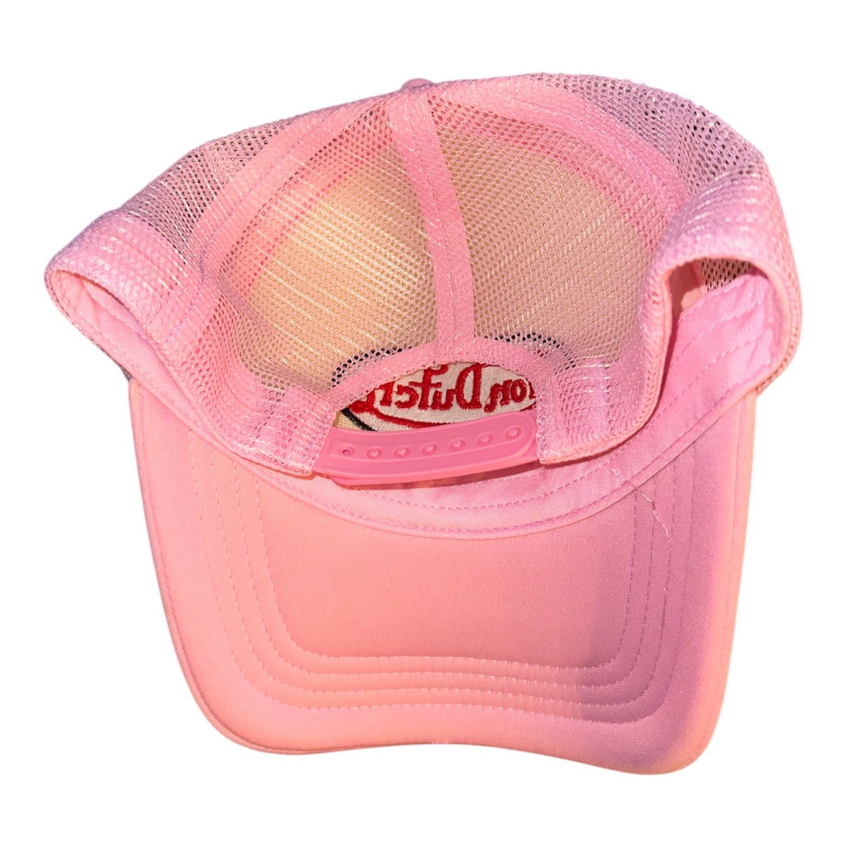 Von Dutch Velvet Trucker Hat - Pink with White Mesh Snapback  display picture 1