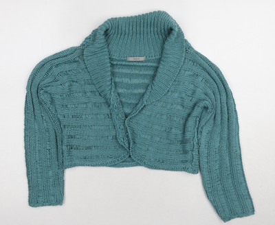 Marks and Spencer Damen türkis offener Strick Cardigan, Größe 14