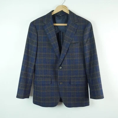 Bonobos Mens Slim Fit Unstructured Blazer Plaid Leomaster Italian Wool Blend 36S - Image 1 of 4