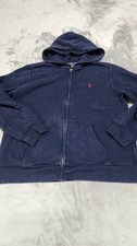 Polo Ralph Lauren Kids Size XL Navy Blue Red Pony Full Zip Hoodie Jacket