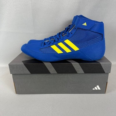 Adidas HVC 2 Adult Wrestling Shoes Mens 12.5 Blue Yellow FV2473 New NIB |  eBay