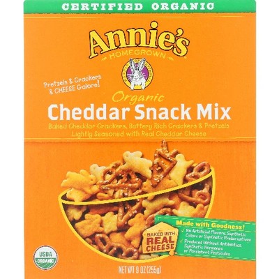 Organic Cheddar Snack Mix   9 Oz(Case Of 12) By Annie's Homegrown