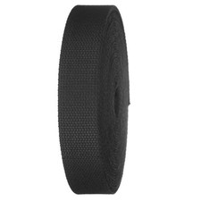 Black 1.33" 34mm wide/2.4mm thick/Heavy canvas webbing rolls LIMITED SPECIAL 