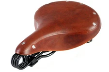 Double Steel Saddle Solo Seat Honey Brown fits Harley Davidson